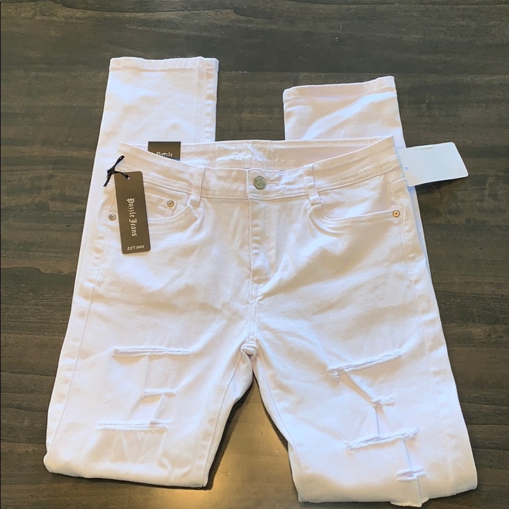 Last Stop White Skinny Ripped Jeans - NWT